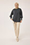 44199 - Stylish Comfortable Rayonelit Women's Long Flowy Slim Knit Sweater with Cross Drawstring Design - 2