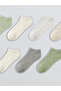 Two Mt Shop Quality Lcw Dream Green Plain 7-Piece Pack Women's Booties Socks - 2