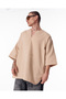 Men's Oversized Beige Linen T-Shirt