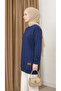 Women's Crew Neck Hijab Slit Embroidered Tunic Sweatshirt - 2