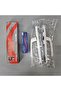 White Mirrored Aluminum Door Handle, Lock and Barrel Set 85/35 Axis - 4