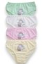 Girl's Cotton Panties, Pack of 4, Cute Patterned, Soft Waistband, Elastic, Breathable Fabric, Clear - 3