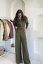 Double Zipper Knitwear Set - Khaki Khaki - 3