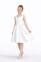 Girl's White Color Satin Mini Wrap Dress