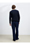 Create Your Style with Uzg Store Navy Blue Comfortable Fit Velvet Men's Trousers - 4