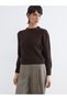 Lcw Vision Brown Crew Neck Women's Knitwear Sweater