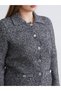 Peak New Season Plus Size Polo Neck Patterned Women's Knitwear Cardigan - 3