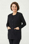 Women's Mother Black V-Neck Buttoned Pocketed Argyle Pattern Wool Vest - 2