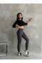 Women's Winter Fleece Lined High Waist t Shaping / Sculpting V Belt Detailed Leggings - 7