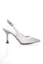 Women's Mesh Stone Style Heeled Evening Dress Shoes - 4