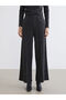 Create your style with uzg store: anthracite wide-leg women's trousers with elastic waistband - 2