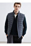 Mg trenden anthracite standard mold Mock Neck men's inflatable vest