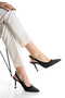 Women's Mesh Stone Style Heeled Evening Dress Shoes - 5