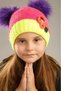 Girl's Pompom Knitted Beanie – Winter, Soft Textured, Colorful - 5