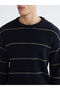 Esvab • Modern & Distinctive Zero Roba Collar Striped Wool Blend Men's Knitwear Sweater - 4