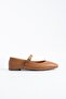 Blumest Flat Beret with Scarf Genuine Leather Women's Ballet Flats Tan Skin - 2