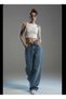 Avril Baggy Acid Wash Blue Tint Buckle Detail Loose Fit Baggy Jean Denim - 4