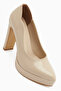 Ragni Beige Platform Heeled Women's Shoes
