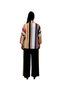 Plus Size Women's Viscose Stone Embroidered Capri Sleeve Zippered Sports Stylish Two-Piece Suit - 4