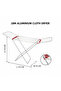 18M Aluminium Cloth Dryer with Iron Legs – Blue/Red (Assorted) 175×55×110cm - 5