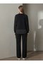 Women's Black Side Tie Striped Shirt Detailed Sports Suit Nj45 - 4