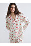 Peak New Season Shirt Collar Patterned Women's Pajama Set