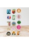 Vintage World Cities Sticker Set |   Travel Themed |   22X30 cm - 2
