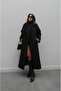 Black Deventer Single Button Detailed Coat