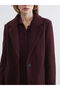 Two Mt Shop Quality Lcw Vision Plum Jacket Collar Women's Cashmere Coat - 4