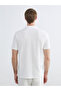 Ecru Polo Neck Men's T-Shirt from Plus-Store - 4