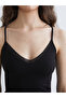 Black V-Neck Lace Detailed Strap Women's Undershirt from Guliis Store - 3