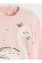 Peak New Season Swan Patterned Girls' Knitwear Sweater - 2
