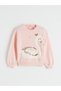 Peak New Season Swan Patterned Girls' Knitwear Sweater