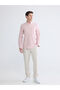 Nevavm Regular Fit Striped Linen Look Men's Shirt with Difference - 2