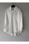 Women's Linen Textured and Linen White Color Single Pocket Stylish Shirt - 4