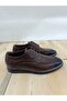 Men's Transitional Classic Shoes Genuine Inner and Outer Leather Rubber Sole Lace-Up Flat Sole Brown Color - 7