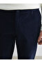 Mg Trend'En Navy Blue Standard Fit Velvet Men's Trousers - 3