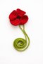Knitted Amigurumi Poppy Flower, Bookmark, Book Accessory, Gift for Book Lovers - 3