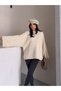 Women's Hair Knit Wide Sleeve Oversized Sweater - 3