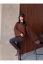 Women's Hair Knit Wide Sleeve Oversized Sweater - 3
