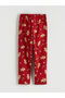 Red Christmas Themed Boys' Pajama Set - 5