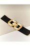Gold Buckle Elastic Women's Belt, Jacket Belt, Dress Belt. - 5