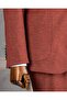 Italian Style S Slim Fit Striped Men's Jacket Pants Suit Tile T12914 - 4