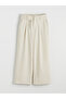 Striped Pleated Girls' Trousers