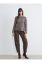 Soulife Brown Knitwear Plain Women's Cardigan with Nevavm Difference - 2