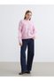Alita City Lcw Modest Pink Oval Neck Bow Women's Knitwear Sweater - 2