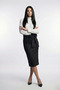 Women's Bow Detail Silvery Fabric Midi-Length Pencil Evening Dress Skirt - 5
