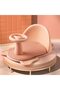 Baby Bath Seat, Non-Slip Mat, Portable, with Backrest & Suction Cups, 6-24 Months (Orange Round) - 2