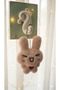 Cute Expression Plush Rabbit Keychain Series - Bag Accessory with Heart and Smile Detail, Gift - 4