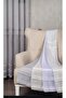 Thai Bamboo Cut Tassel Tulle Curtain Beaded 1/3 Dense Pleat Wrinkle-Free Non-Ironing Skirt with Lead-Gray Off-White - 2